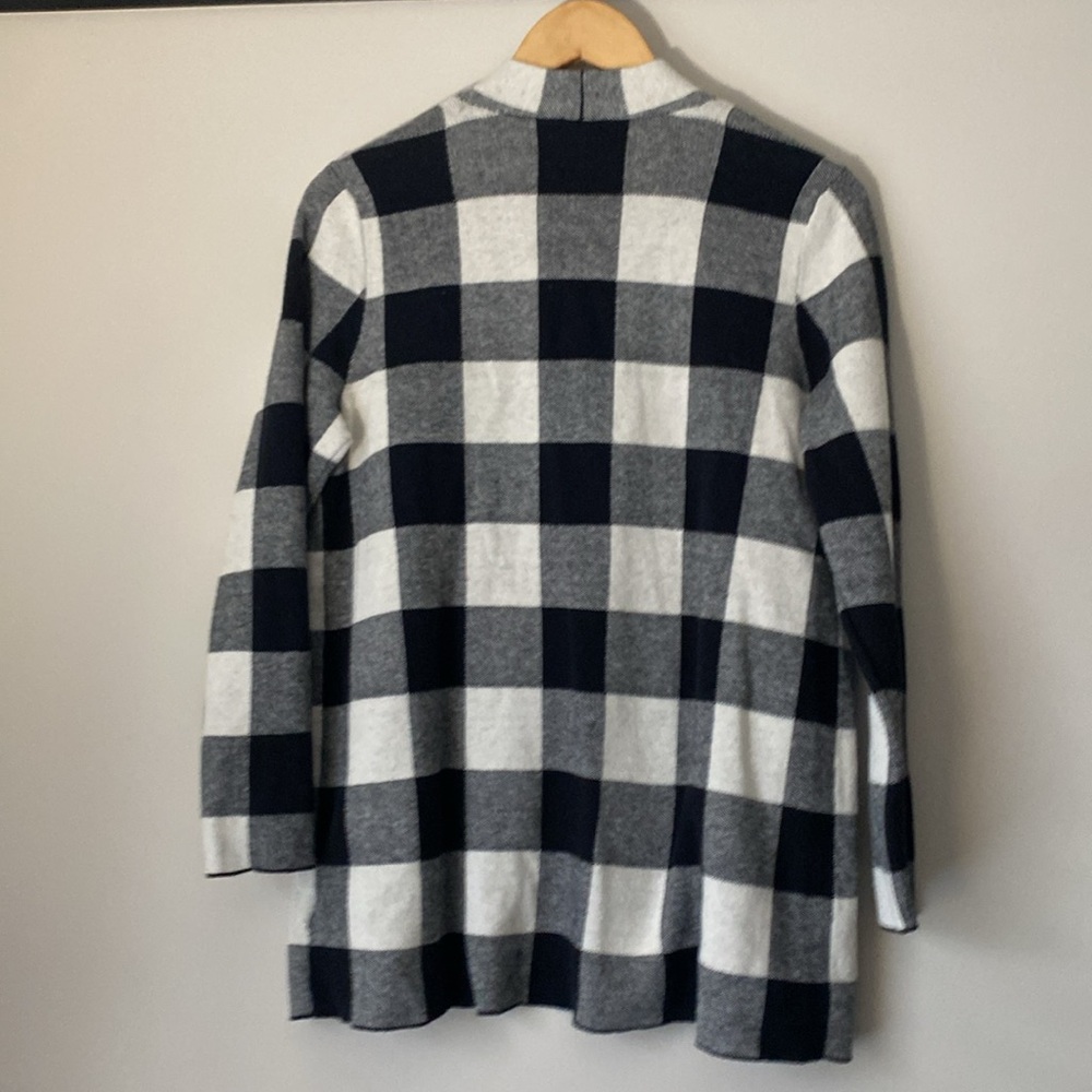 Talbots Checked Open Front Cardigan - Picture 2 of 8